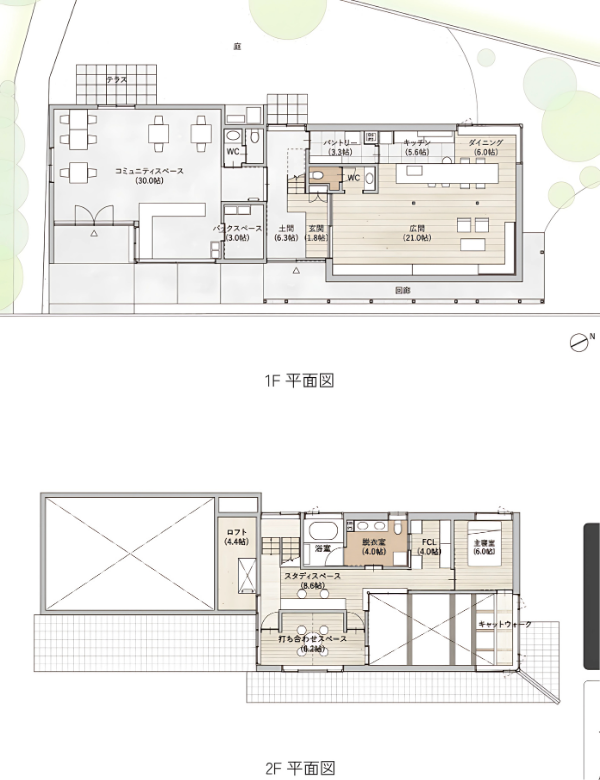 連家、平面図